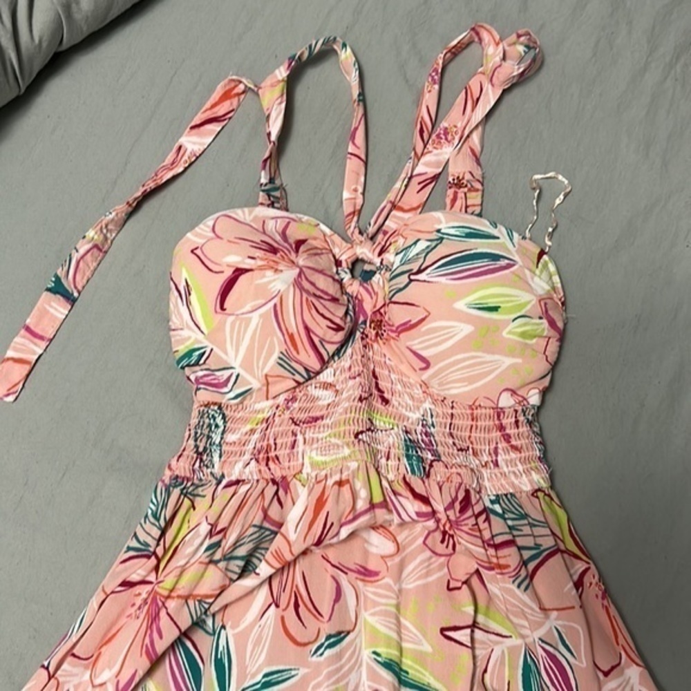 Jessica Simpson Maxi halter floral dress